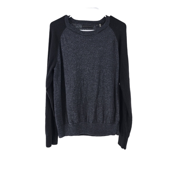 Report Collection Men's  Two-Toned Extra Fine Merino Round Neck Sweater - L - Picture 1 of 7